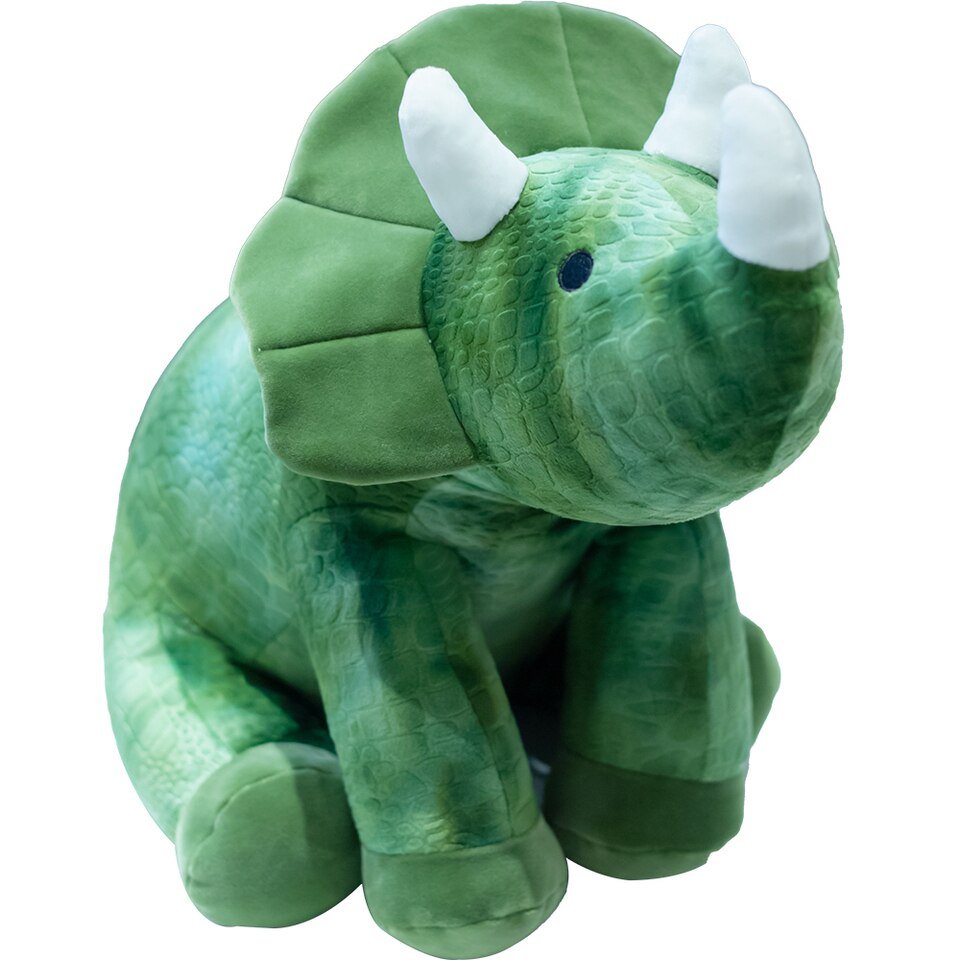 Peluche Tricératops vert amusant | Triceracushion